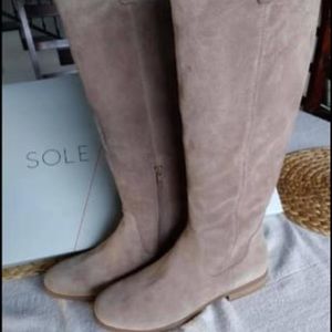 Sole Society taupe knee high boots